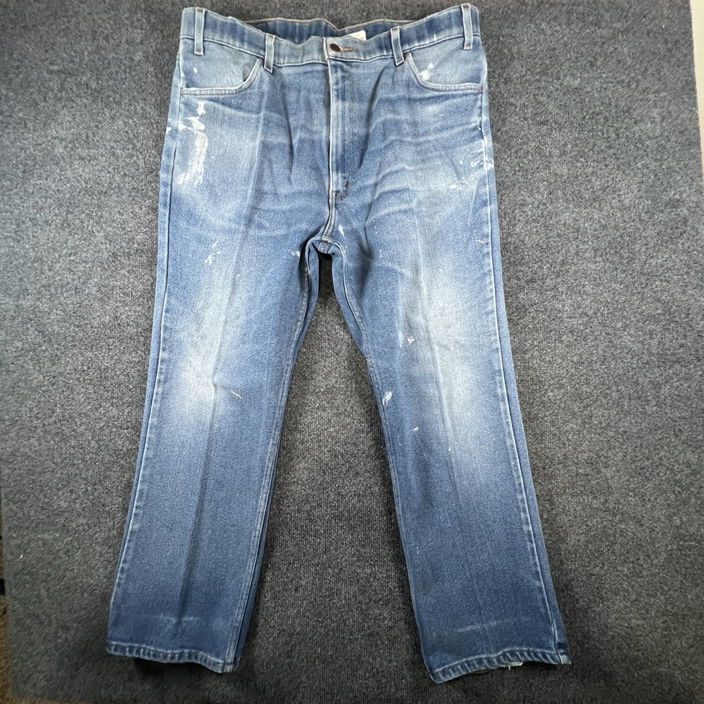 Levi's 547 Jeans 977 Guatemala 90s Y2K‎ Bootcut Light Wash Paint Splatter 38x27
